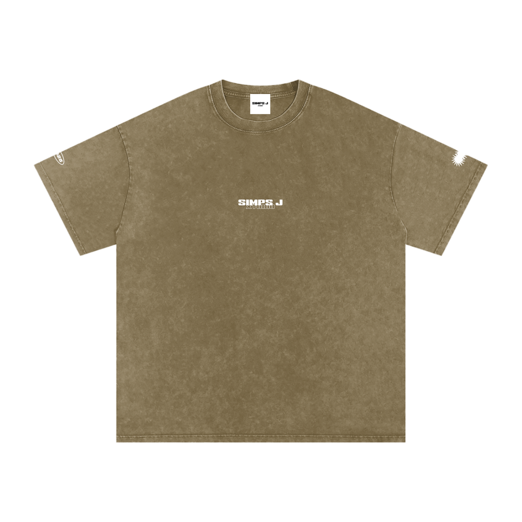 Snow Washed Oversized Cotton T-Shirt