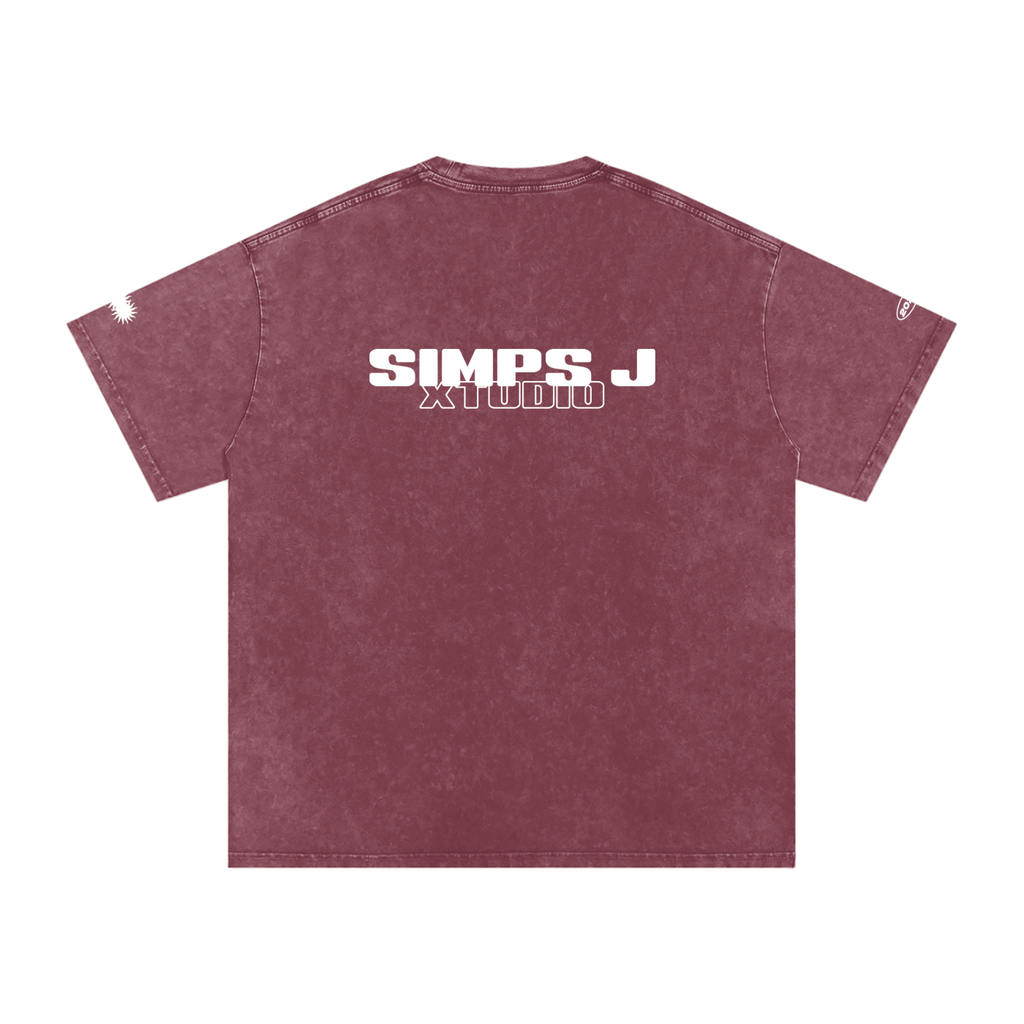 Snow Washed Oversized Cotton T-Shirt