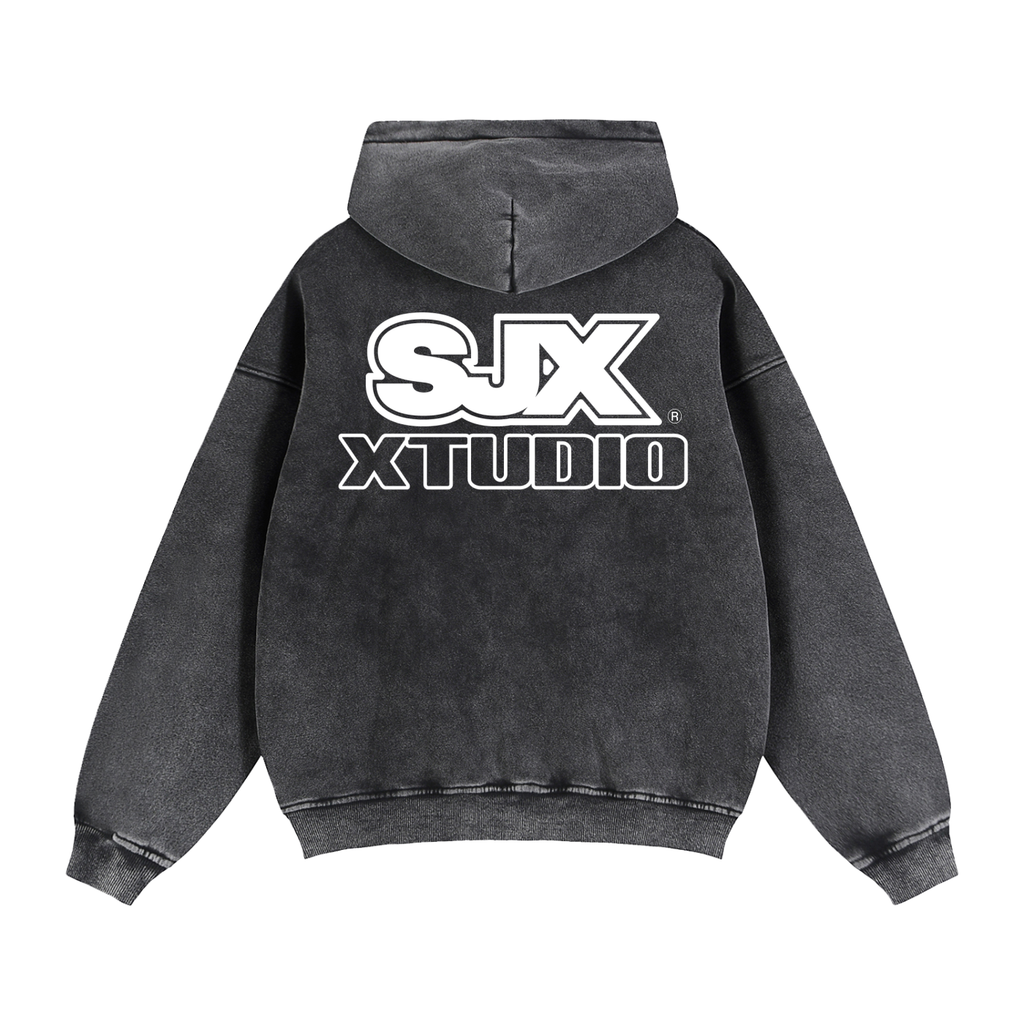 Zip-Through Boxy Fleece Hoodie