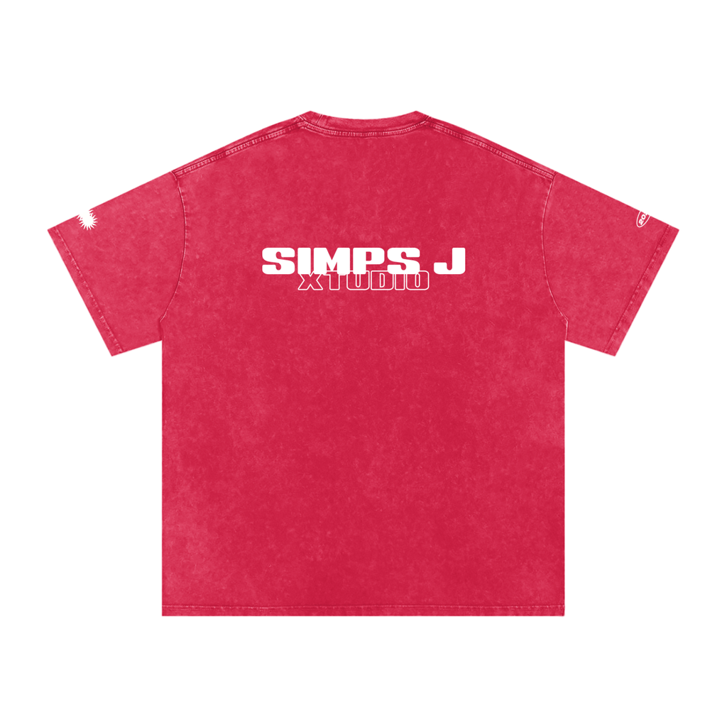 Snow Washed Oversized Cotton T-Shirt