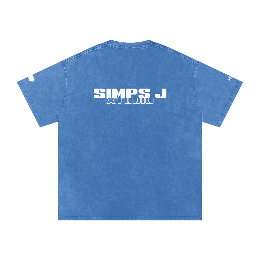 Snow Washed Oversized Cotton T-Shirt