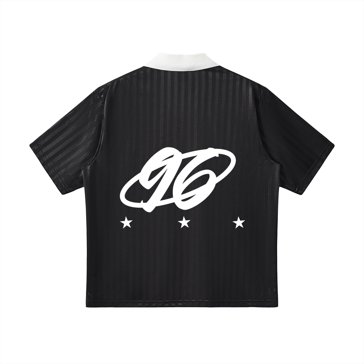 Camiseta de fútbol a rayas con cuello en contraste