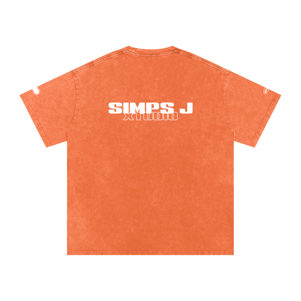 Snow Washed Oversized Cotton T-Shirt