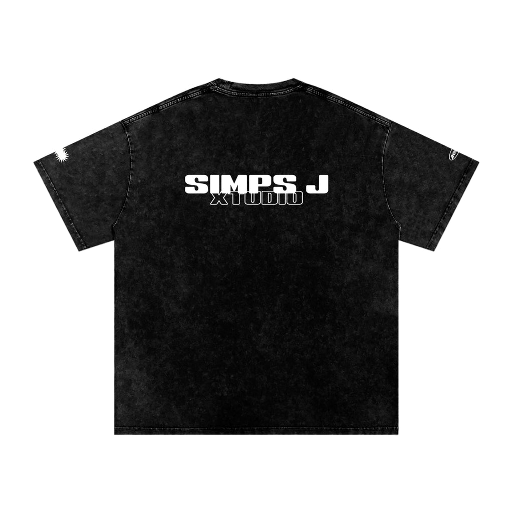 Snow Washed Oversized Cotton T-Shirt