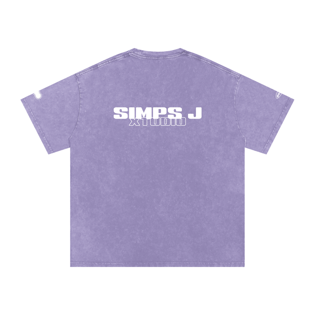 Snow Washed Oversized Cotton T-Shirt