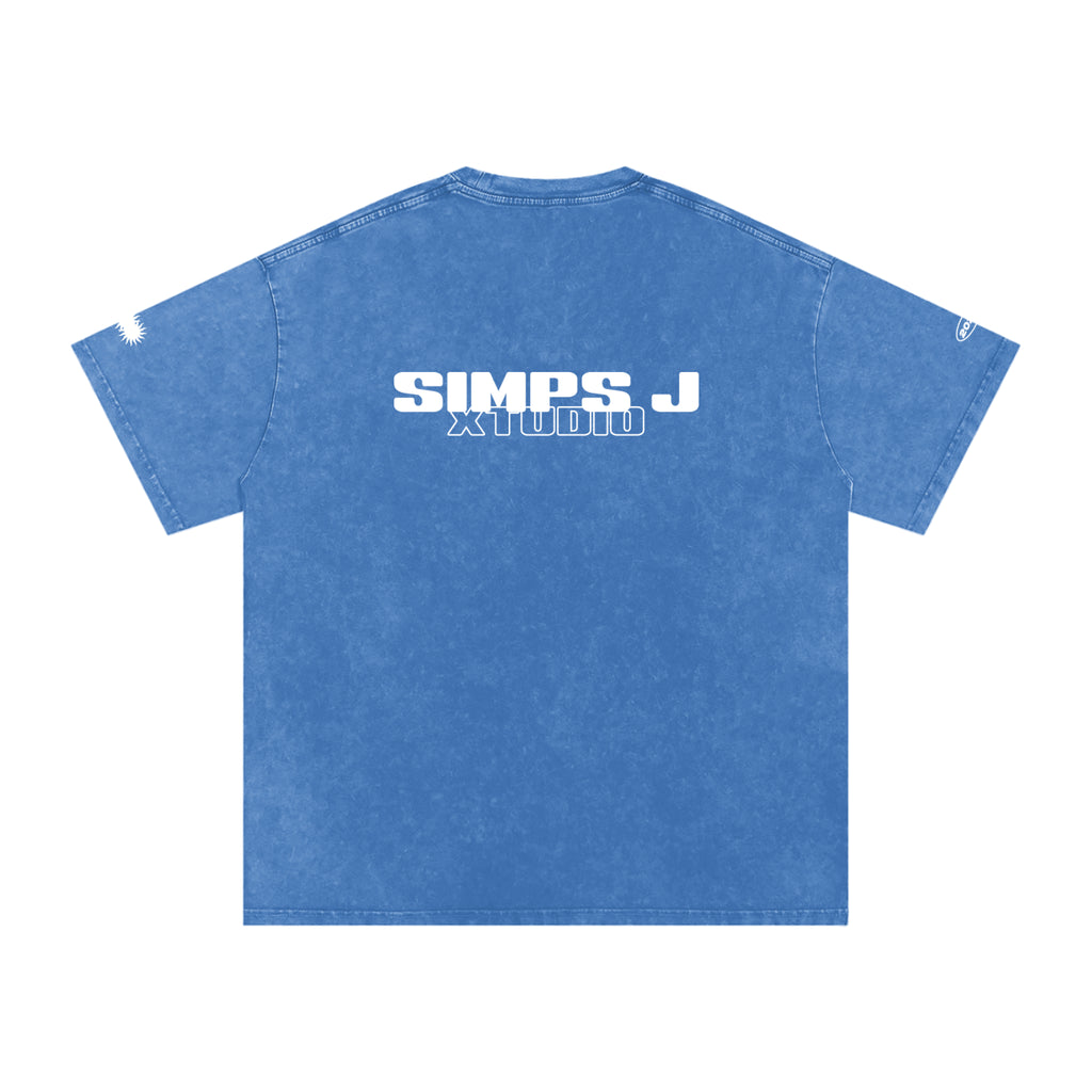 Snow Washed Oversized Cotton T-Shirt