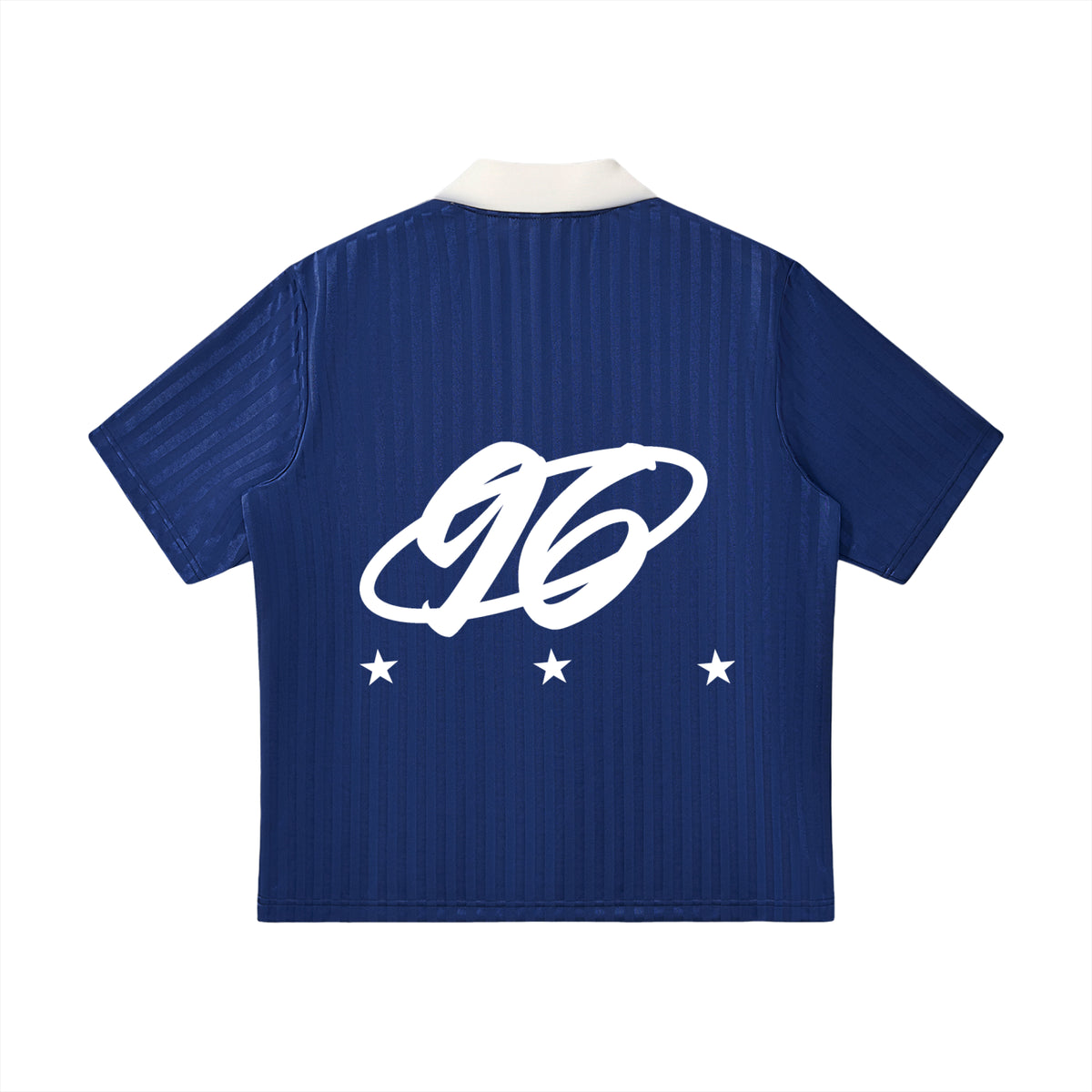 Contrast Collar Striped Soccer Jersey