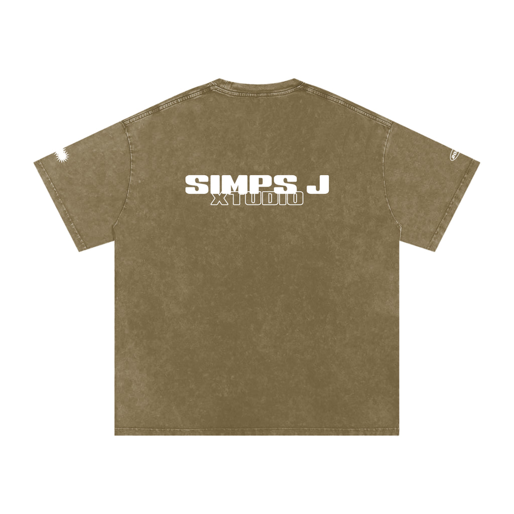 Snow Washed Oversized Cotton T-Shirt