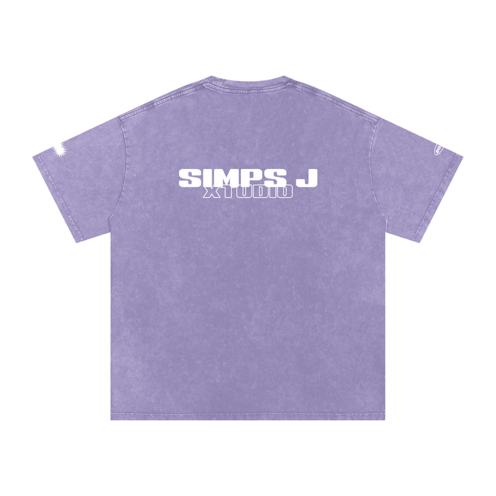 Snow Washed Oversized Cotton T-Shirt