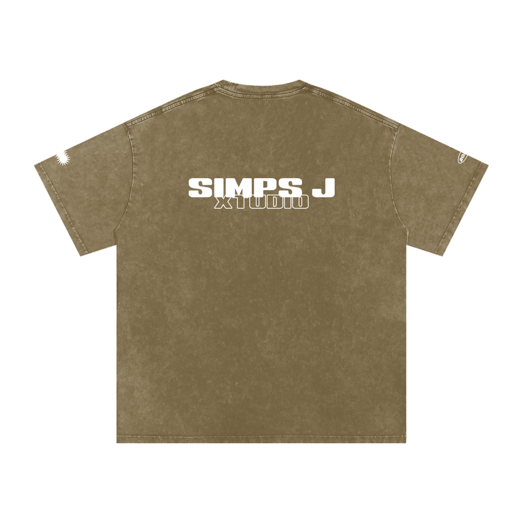 Snow Washed Oversized Cotton T-Shirt