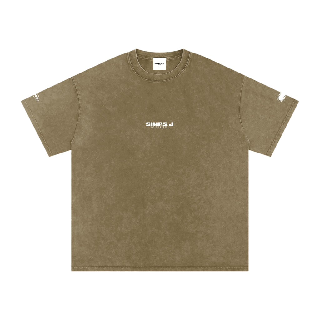 Snow Washed Oversized Cotton T-Shirt