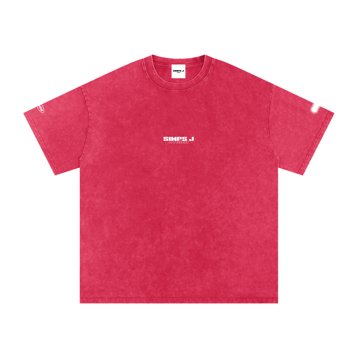 Camiseta de algodón oversize con efecto nieve