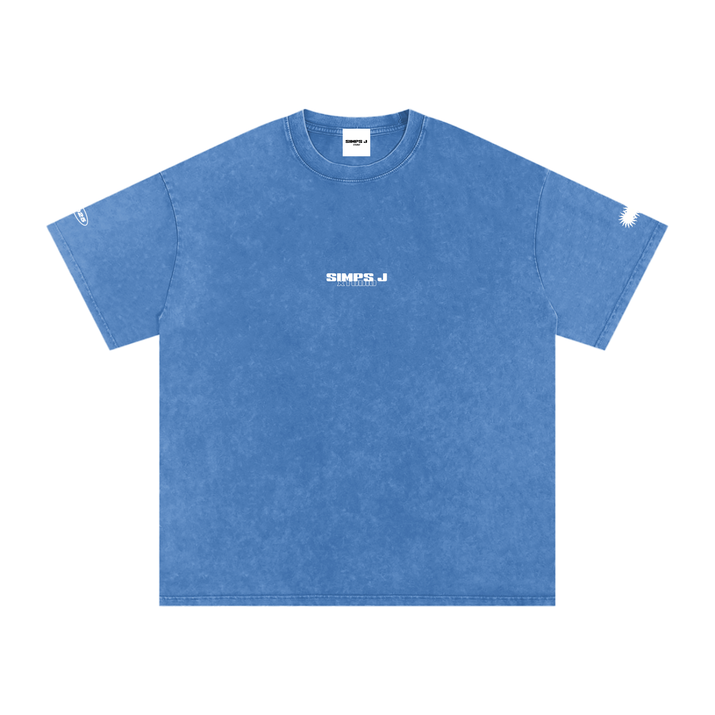 Camiseta de algodón oversize con efecto nieve