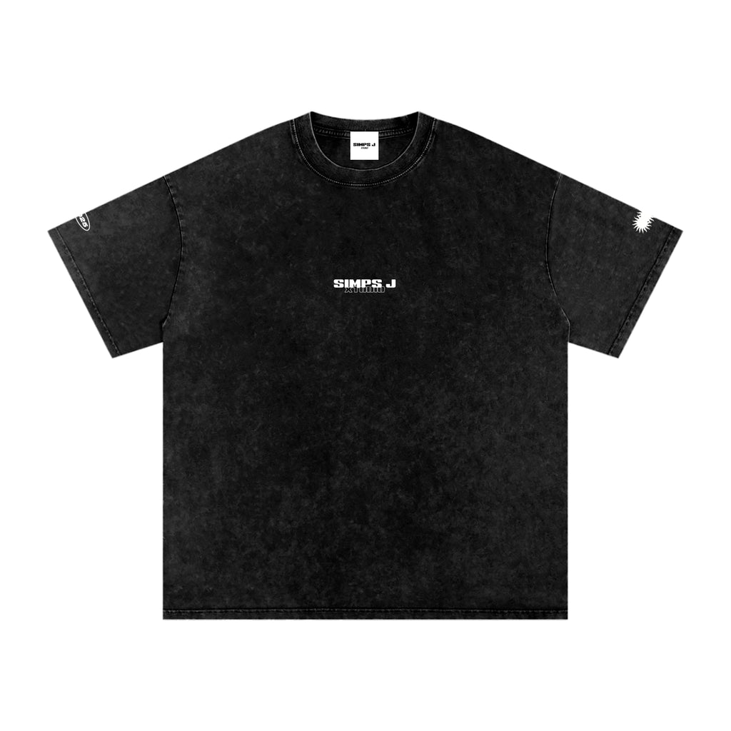 Snow Washed Oversized Cotton T-Shirt