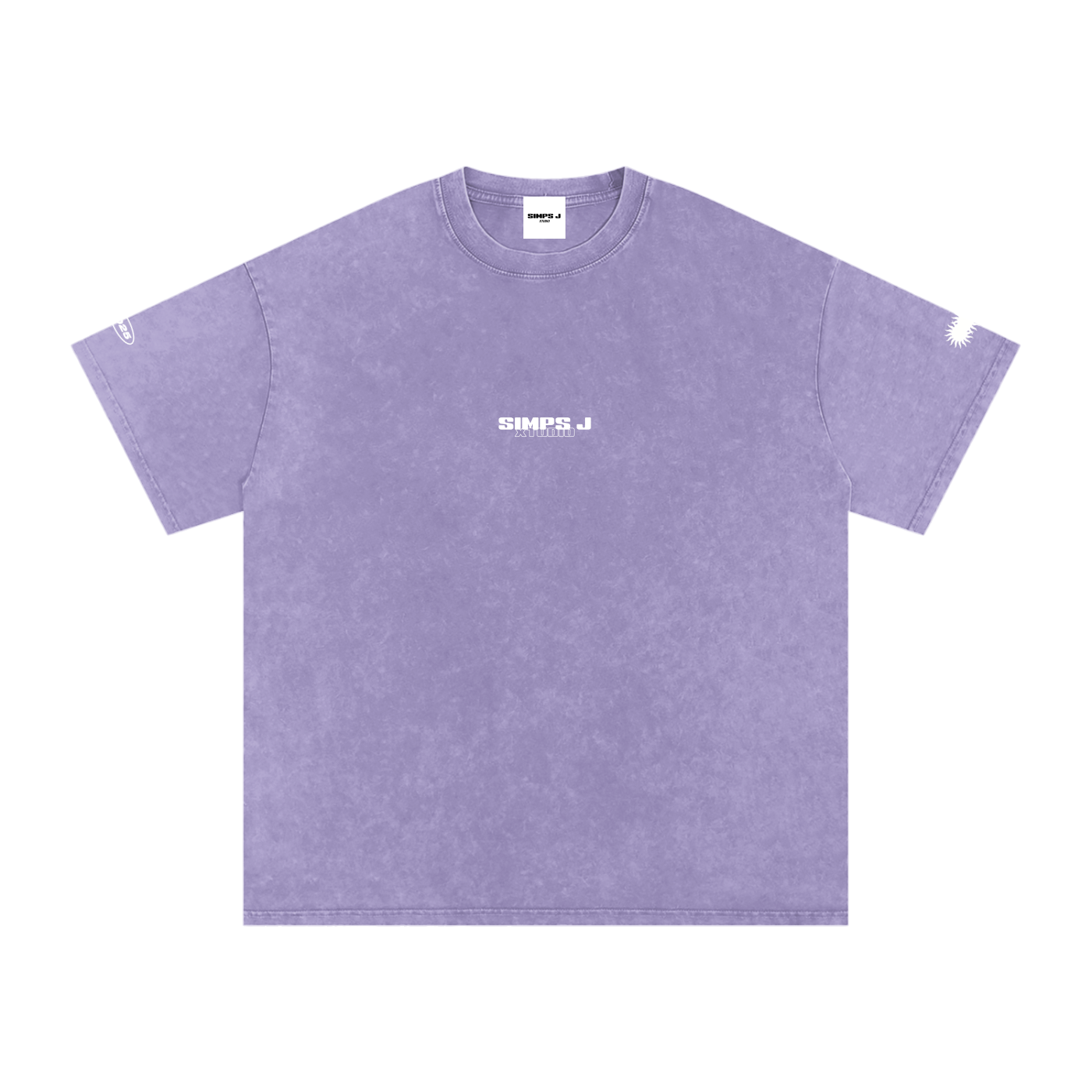 Camiseta de algodón oversize con efecto nieve