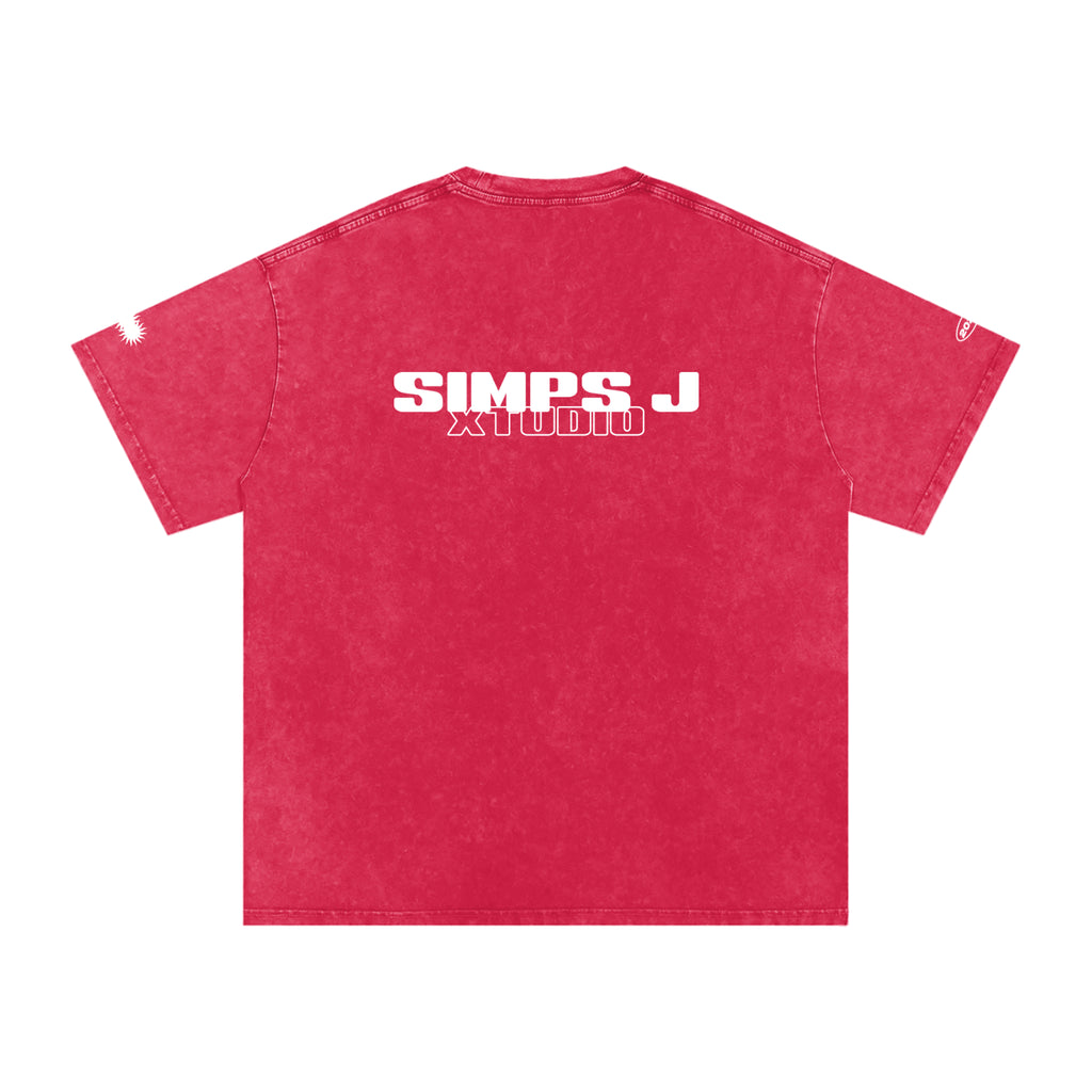 Snow Washed Oversized Cotton T-Shirt