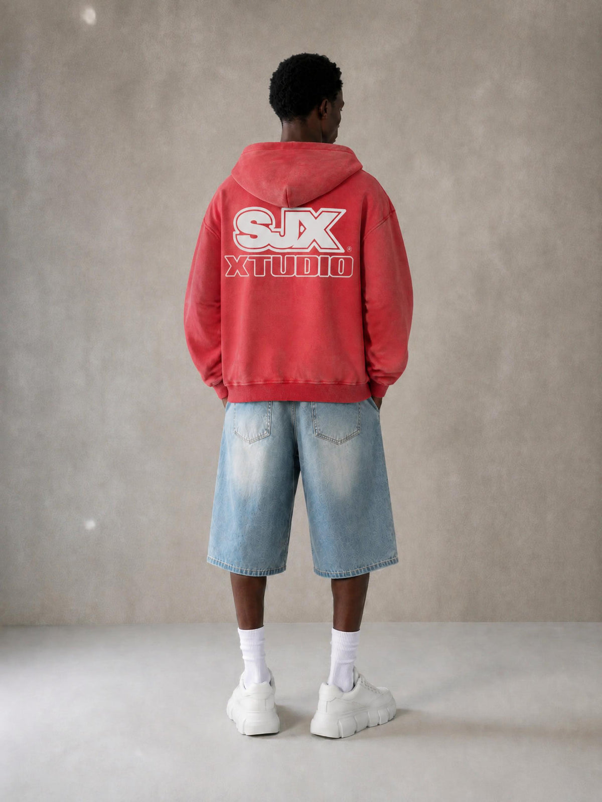 Zip-Through Boxy Fleece Hoodie
